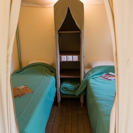 Bungalow met twee eenpersoonsbedden