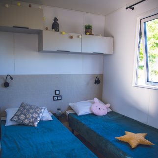 stacaravan met kinderslaapkamer